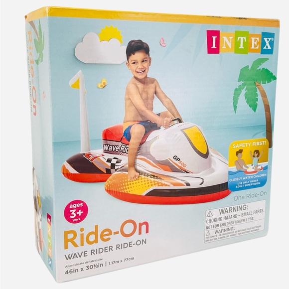 Intex Ride-On Wave Rider Inflatable Pool Float 46" X 30 1/2 Age 3+ - Picture 8 of 9